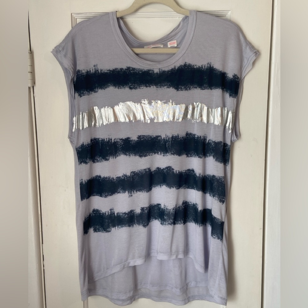 Sass and Bide Woman’s Kiss the Sky Pattern Tee Shirt  Embellished Boho  Size M